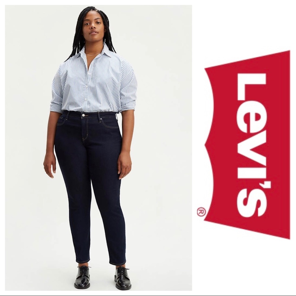 Levi’s 311 Shaping Skinny Dark Blue Sculpt Mid Rise Plus Size Jeans